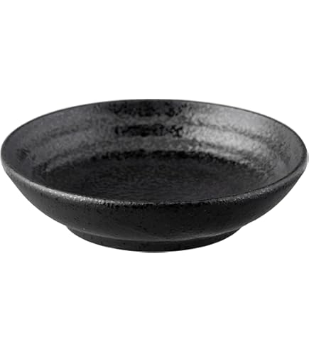 Amazon | 黒 27cm フレンチ メテオ皿 日本製 | サクラ陶器 | 小皿 通販